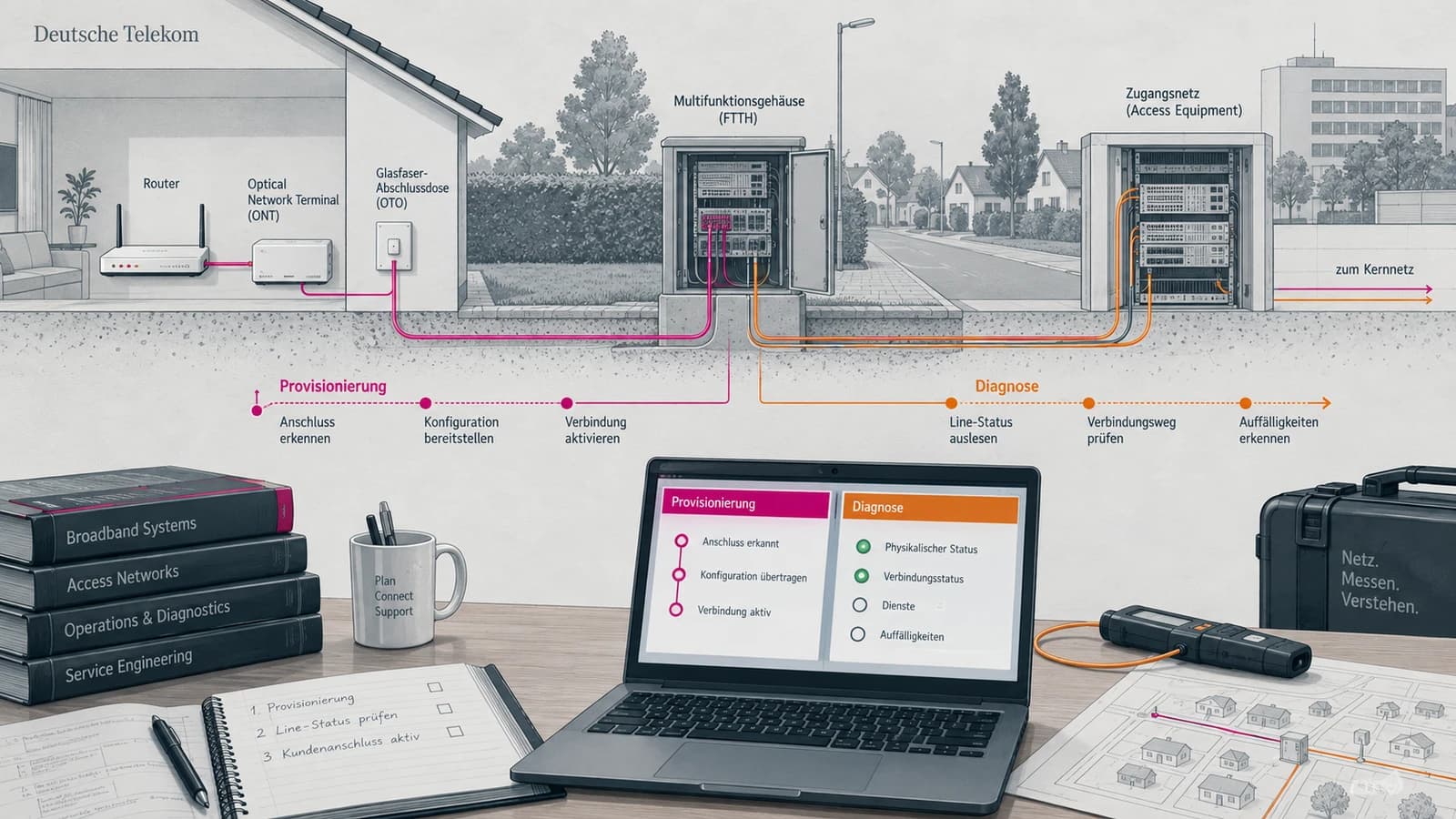 Deutsche Telekom: original artwork from the engineering portfolio