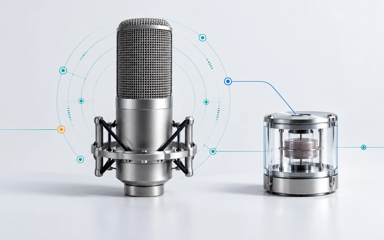 Studio microphone with an AI signal path